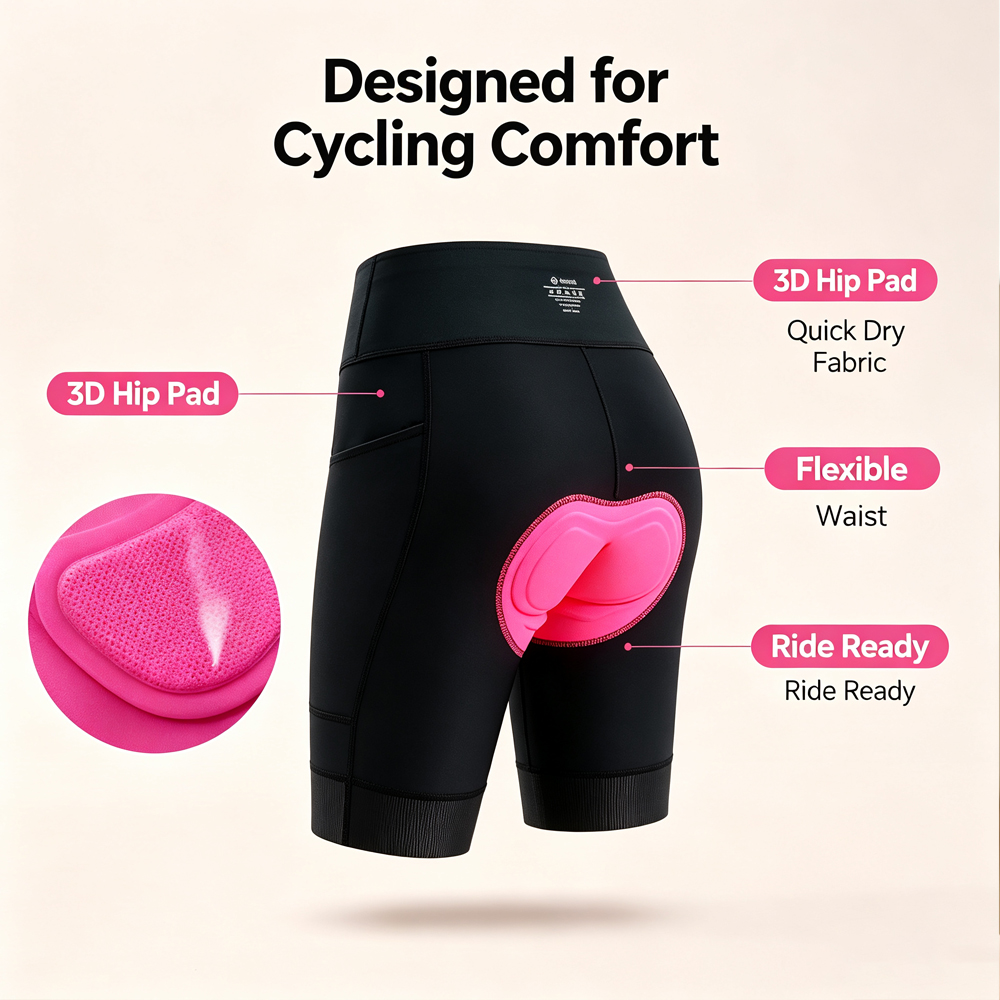 OZZOMM – 1 par de calções de c - Cycling Shorts For Commute avaliação e preço