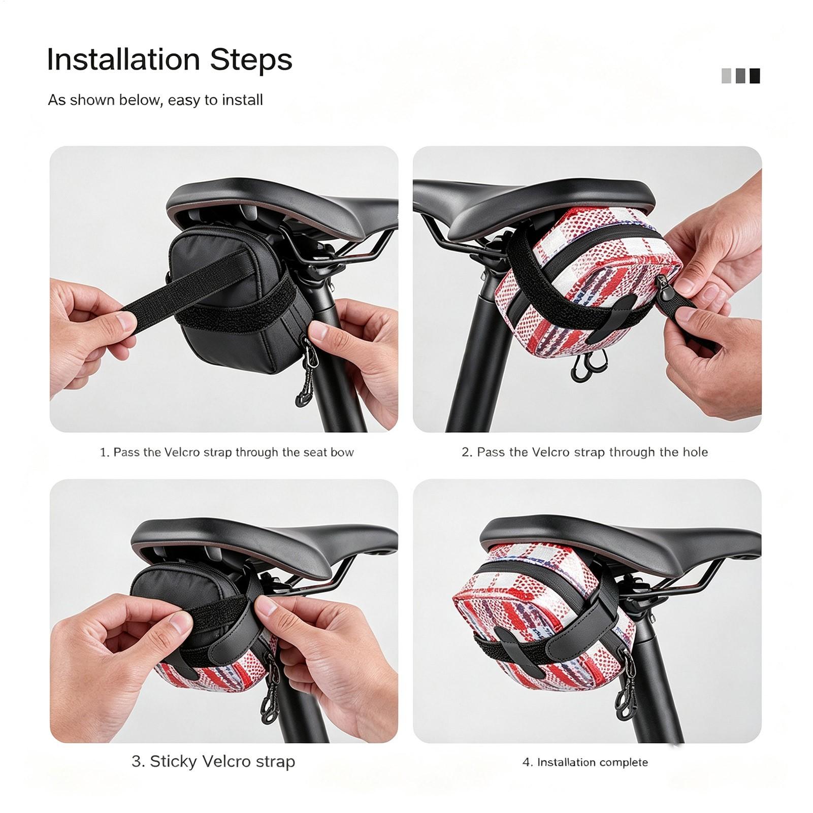 Bolsa de selim para bicicleta, - Saddle Bag Under Seat avaliação e preço