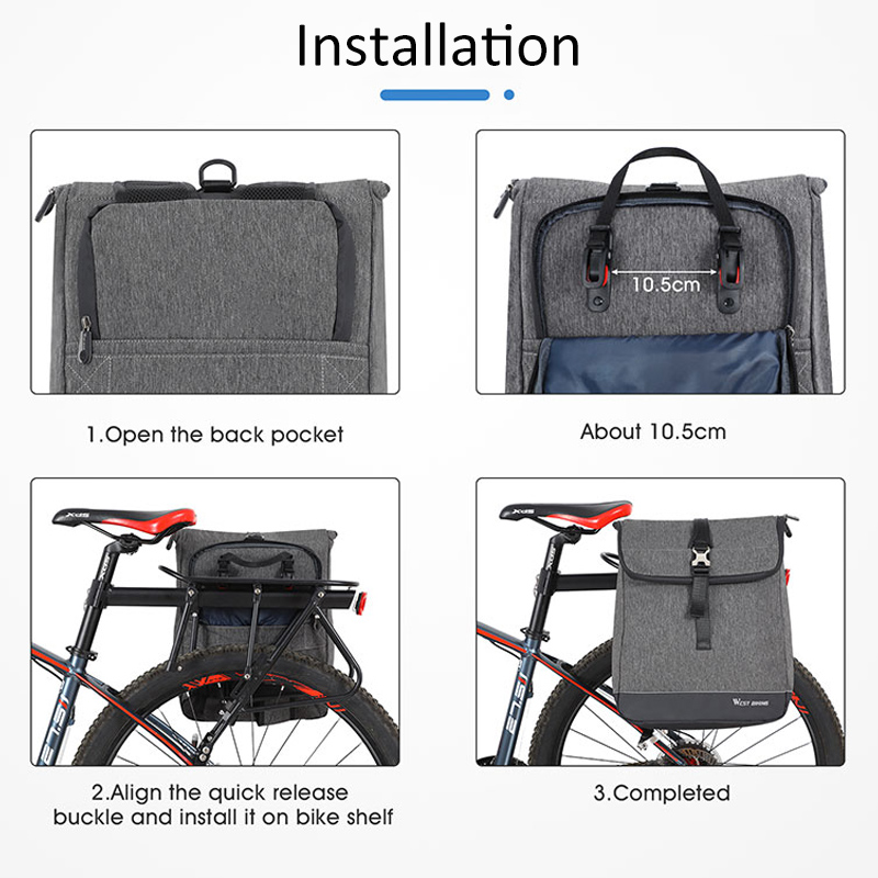 Mochila de Ciclismo WEST BIKIN - Cycling Commuter Backpack Laptop avaliação e preço